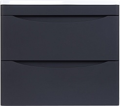 Style Line Тумба с раковиной Бергамо Мини 60 подвесная черная Люкс антискрейтч Plus – фотография-1